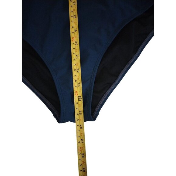 Cupshe Womens Halter One-Piece Swimsuit With Ruched Front XL Blue Nylon, Spandex - Picture 7 of 8